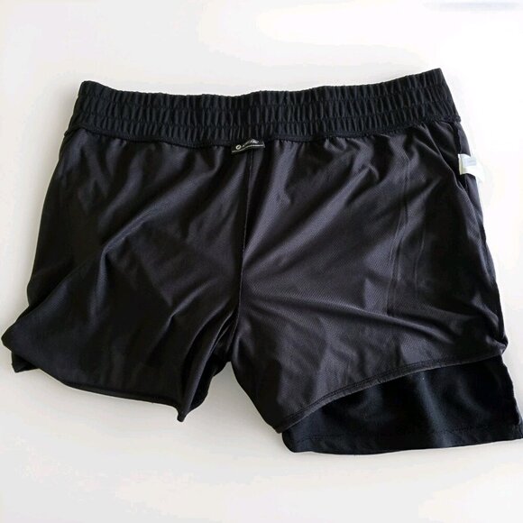 Acitve Zone Skort Womens 2X Black Elastic Waist Ties Mesh Shorts Pockets Hiking - Picture 13 of 16